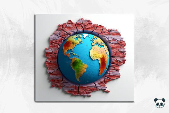 3D Earth Cracked Hole Tumbler Wrap 15 Guide