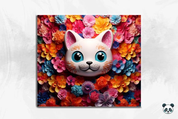 3D Fortune Cat Tumbler Wrap 25: A Sublimation Essential