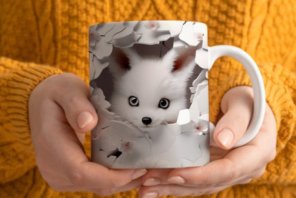 3D Fox Mug Wrap PNG: A Creative Solution for Sublimation Design