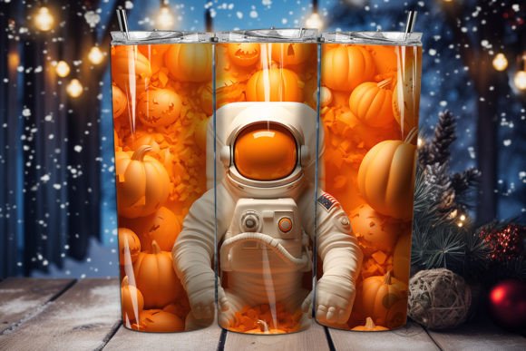 3D Halloween Astronaut Tumbler Wrap 17 Design Guide