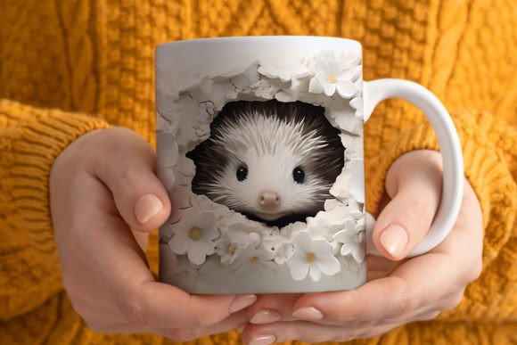 3D Hedgehog Mug Wrap Png 1: A Creative Solution for Custom Mug Designs