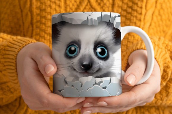 3D Lemur Mug Wrap Png: A Creative Solution for Custom Mug Designs