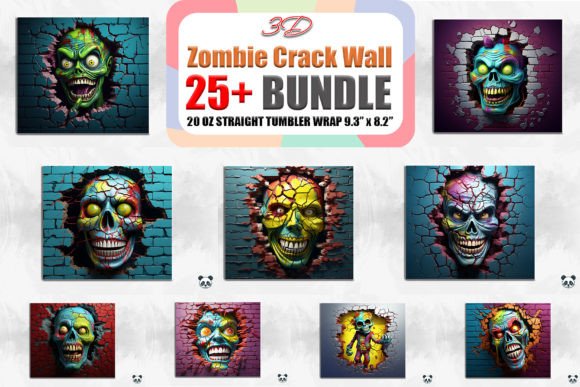 3D Zombie Crack Wall Tumbler Bundle Guide