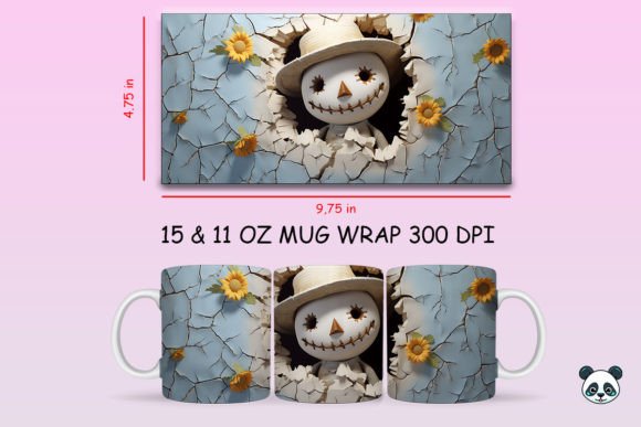 Bringing Autumn to Life with the 3D Scarecrow Mug Wrap Design