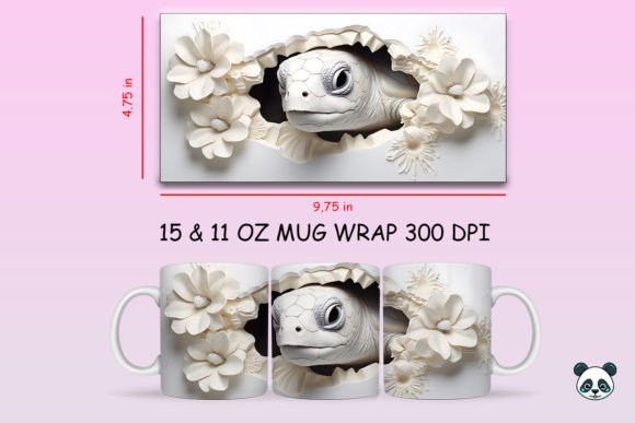 Bringing the Ocean to Life: A Deep Dive into the 3D Sea Turtle Mug Wrap PNG