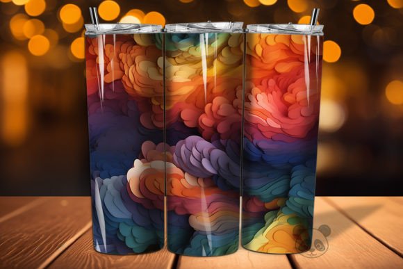 Elevate Your Sublimation Projects with the 3D Dark Cloud Seamless Pattern 5