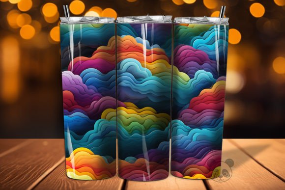 Elevate Your Sublimation Projects with the 3D Dark Cloud Seamless Pattern