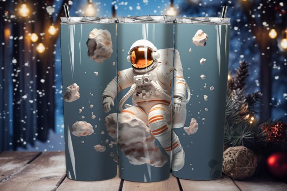 Elevate Your Sublimation Projects with the 3D Halloween Astronaut Tumbler Wrap 8