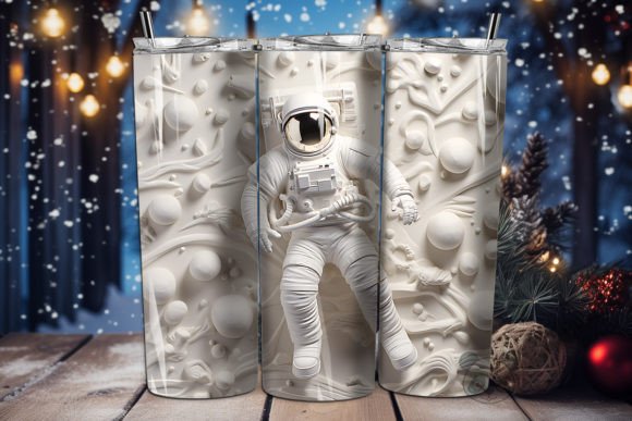 Elevate Your Sublimation Projects with the 3D Halloween Astronaut Tumbler Wrap 13