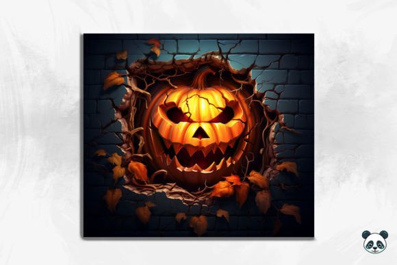Elevating Halloween Merchandise with the 3D Spooky Pumpkin Cracked Hole Bundle
