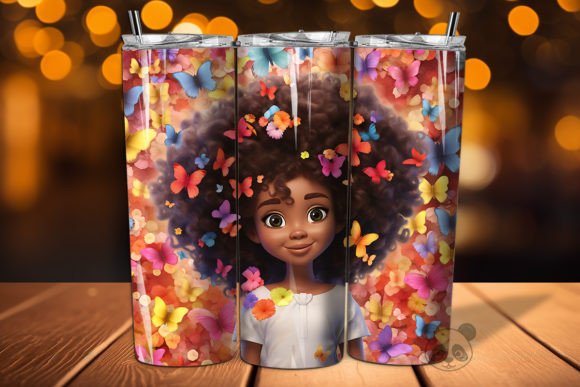 Elevating Personalized Merchandise: The Strategic Value of 3D Afro Little Girl Tumbler Wrap Png 22