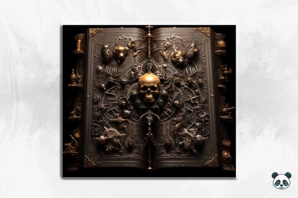 Elevating Sublimation Craftsmanship with the 3D Gothic Book and Alchemical Symbols Design