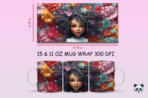 Evaluating 3D Afro Little Girl Mug Wrap Sublimation for Custom Drinkware Projects