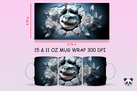 Evaluating the 3D Shark Mug Wrap Png 3 for Sublimation Projects