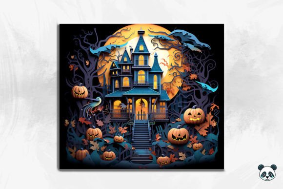 Integrating the 3D Spooky Haunted House Tumbler Wrap 1 into Your Halloween Production Workflow