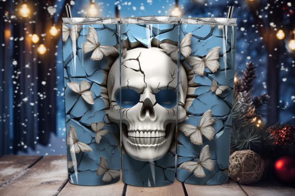 Mastering the 3D Skull and Butterflies Tumbler Wrap for Sublimation Projects